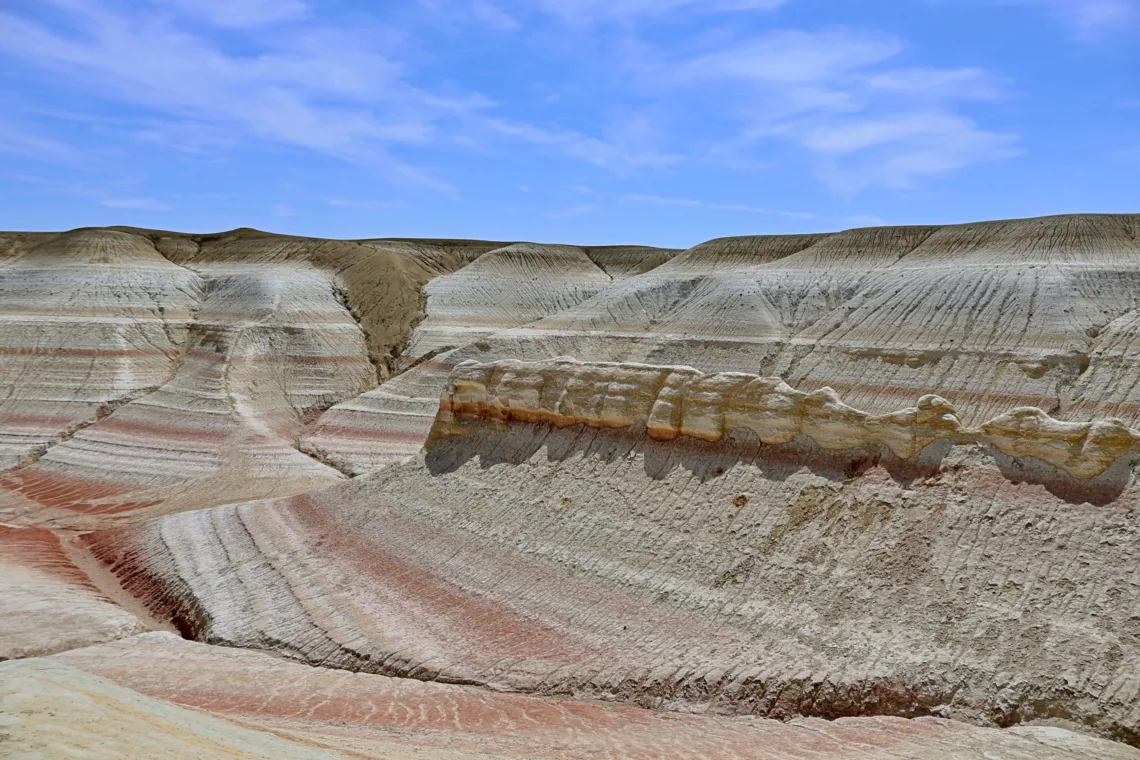 Entdecke Kasachstan - Tiramisu- oder Kyzylkup-Schlucht des Ustyurt Plateaus